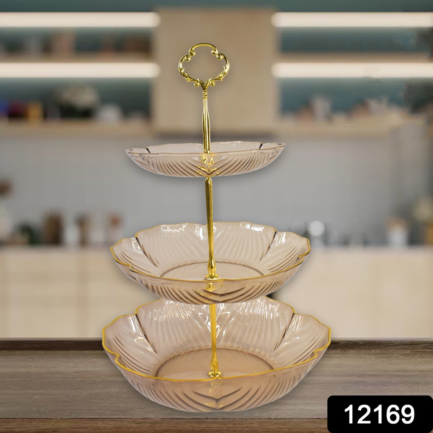 3-Layer Snack Rack Basket Stand Holder - Space-Saving Organizer