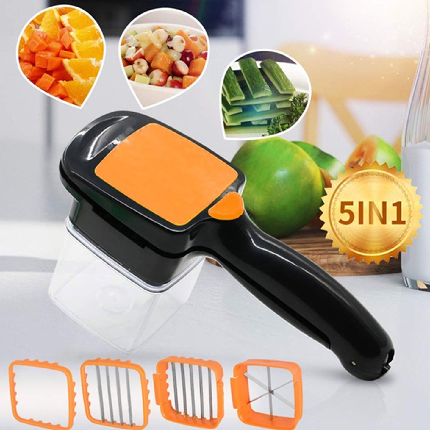5-in-1 Nicer Dicer – Multipurpose Food Cutter & Shredder for Kitchen