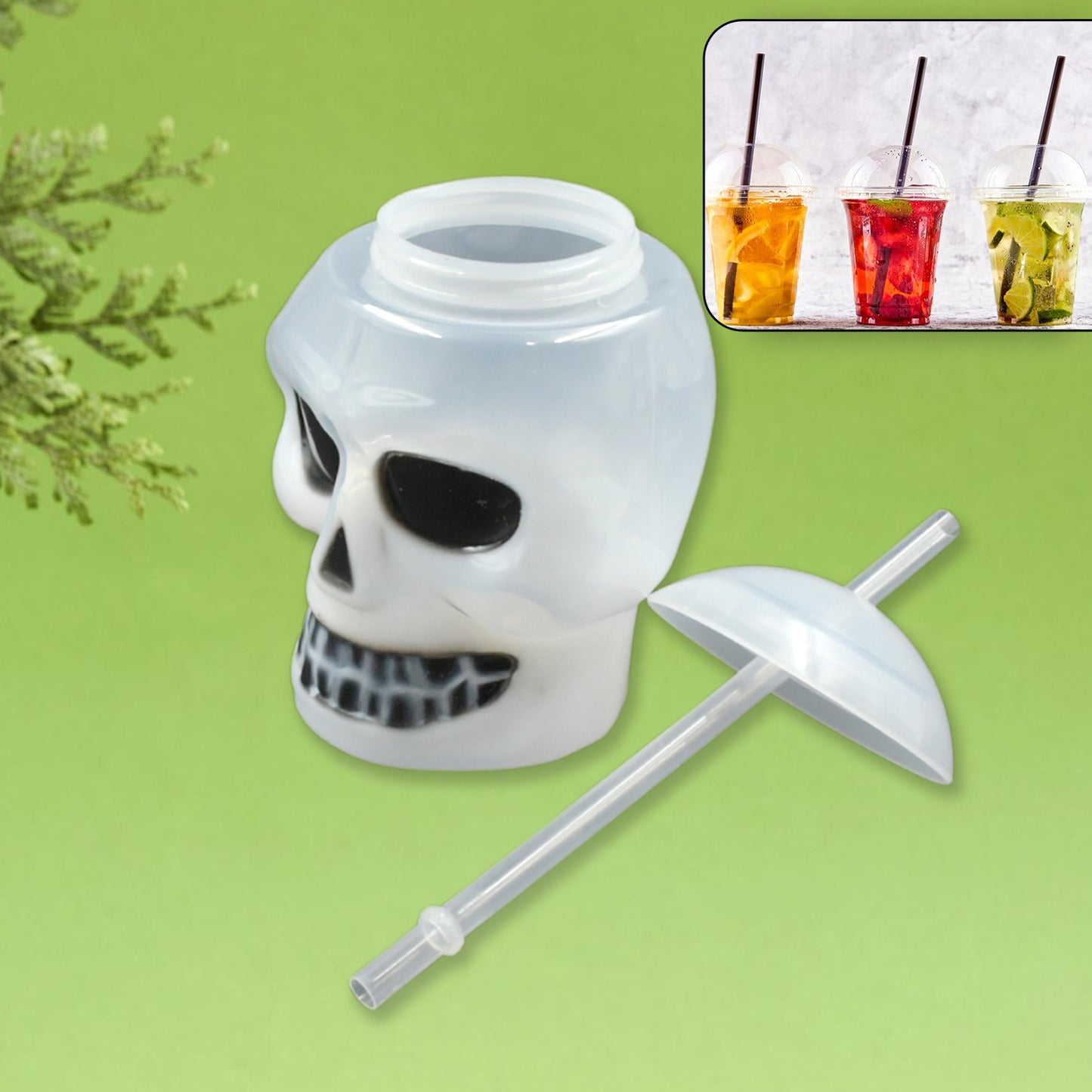Ghost Face Water Bottle with Lid & Straw | Fun Party Cup for Kids & Adults