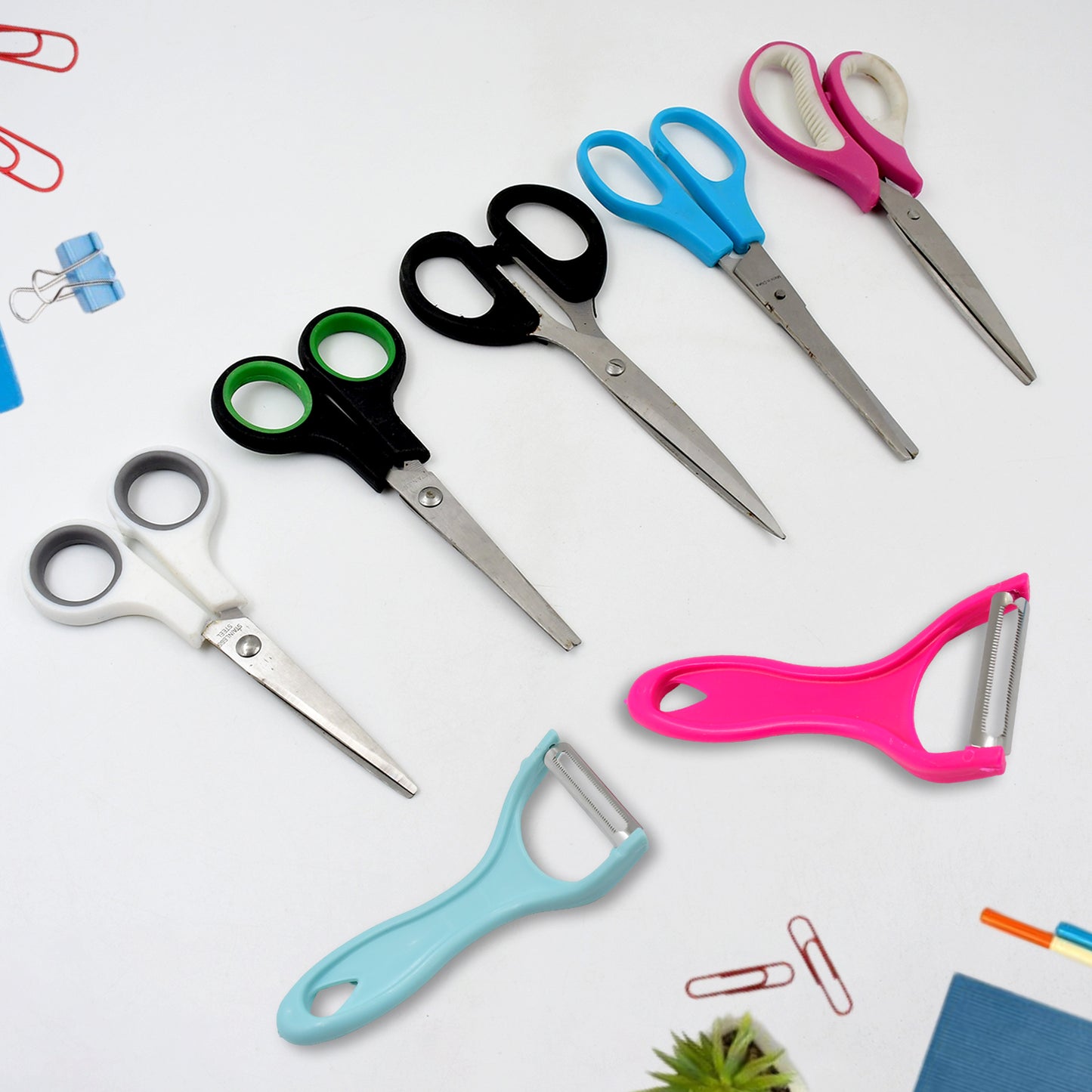 Multipurpose Stainless Steel Kitchen Scissors & Peeler Set | 2-Piece Combo