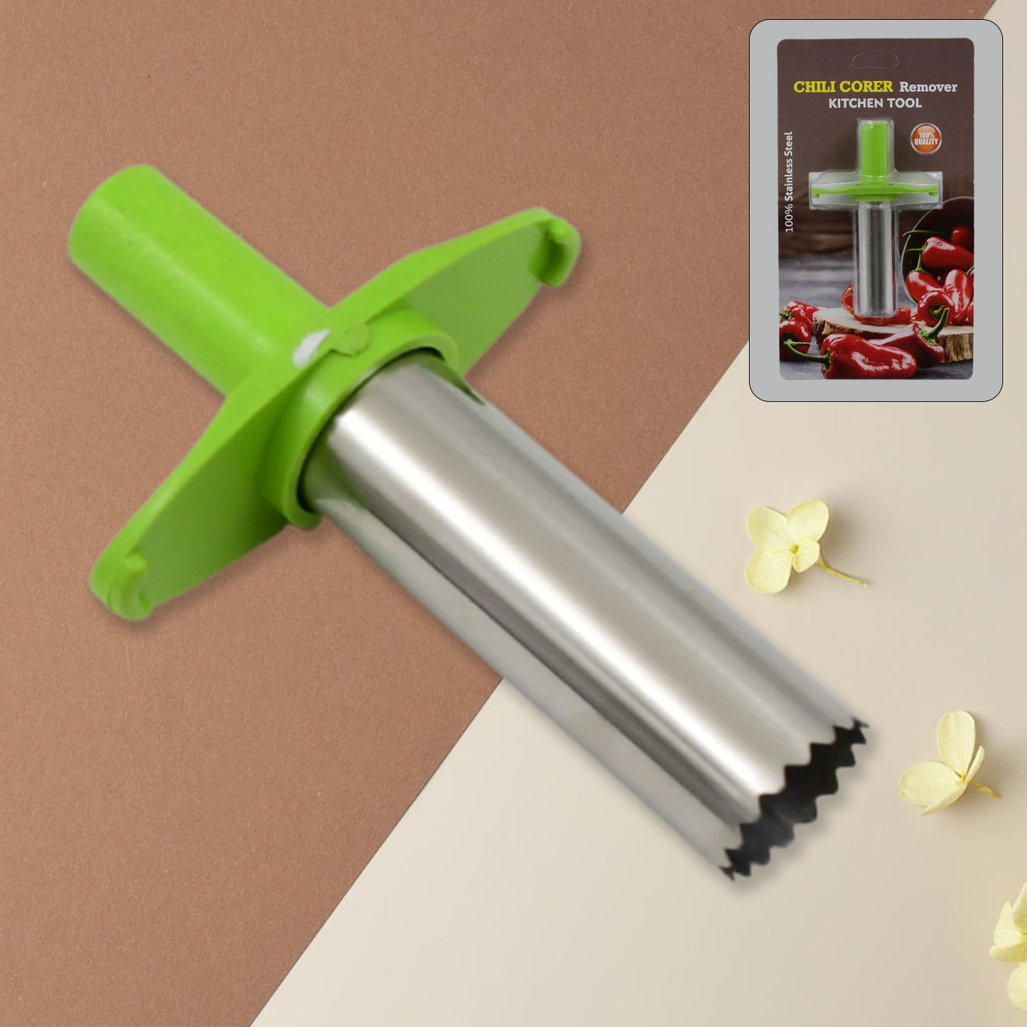 Stainless Steel Chili Corer | Easy Pepper Core Remover
