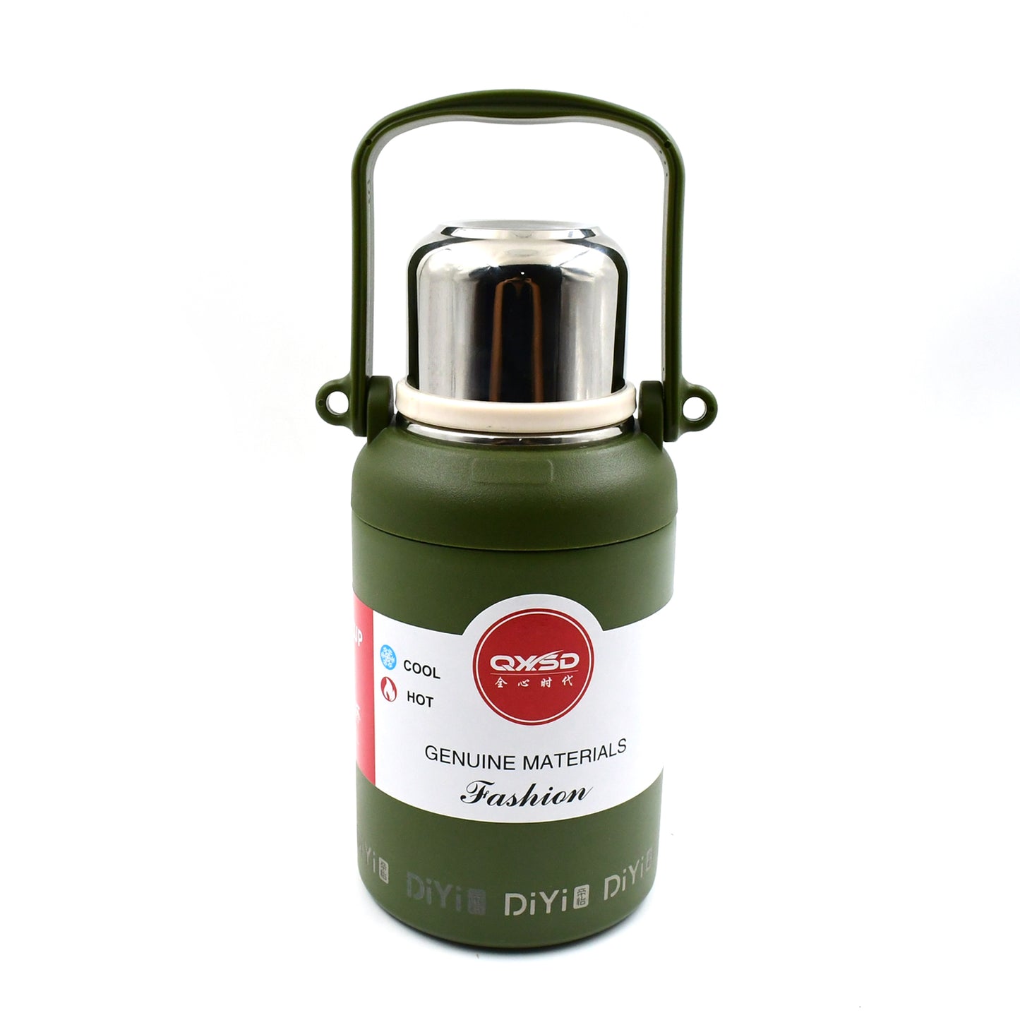 Stainless Steel Vacuum Insulated Water Bottle – 900ml Leak-Proof Flask with Hanging Strap