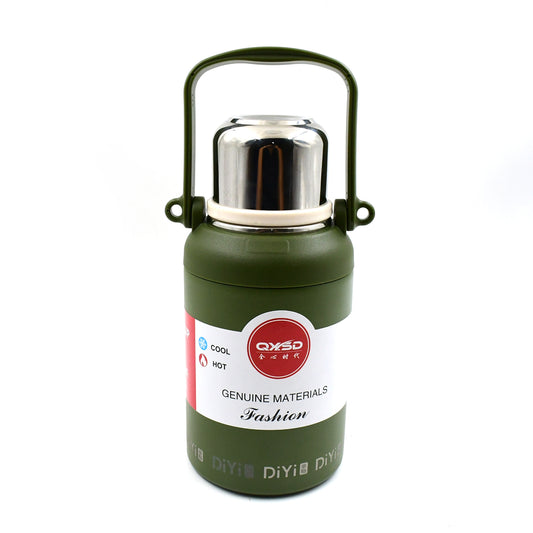 Stainless Steel Vacuum Insulated Water Bottle – 900ml Leak-Proof Flask with Hanging Strap