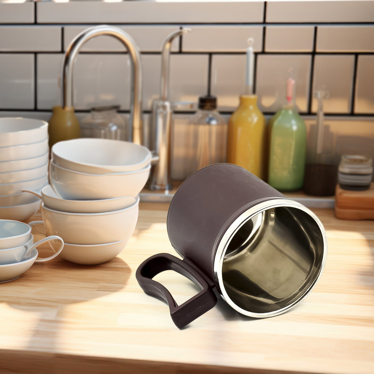 Stainless Steel Coffee Mug with Lid | 200ml Insulated Cup