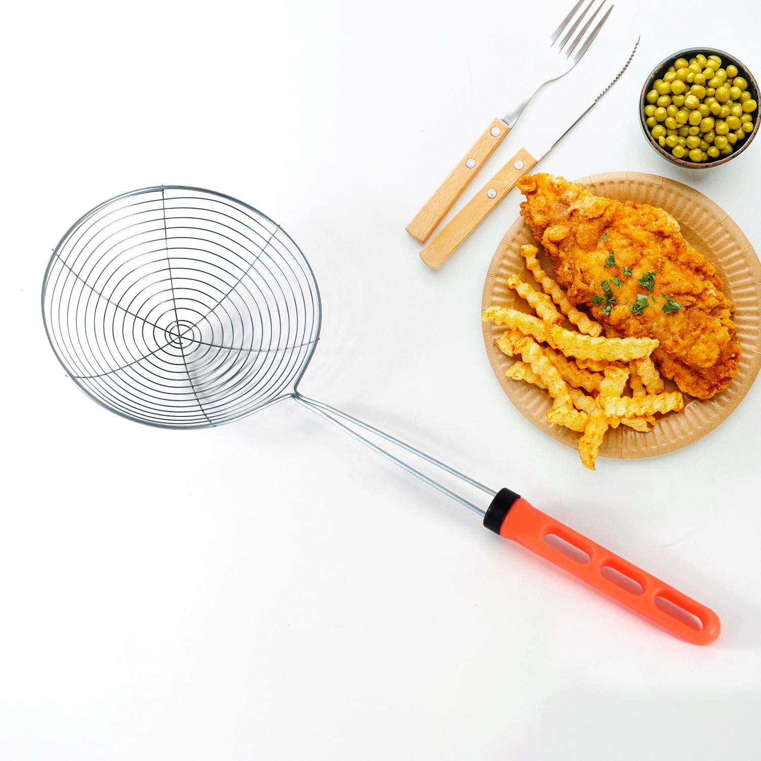 Stainless Steel Deep Fry Strainer – Durable, Heat-Resistant & Oil Draining 🍟🔥