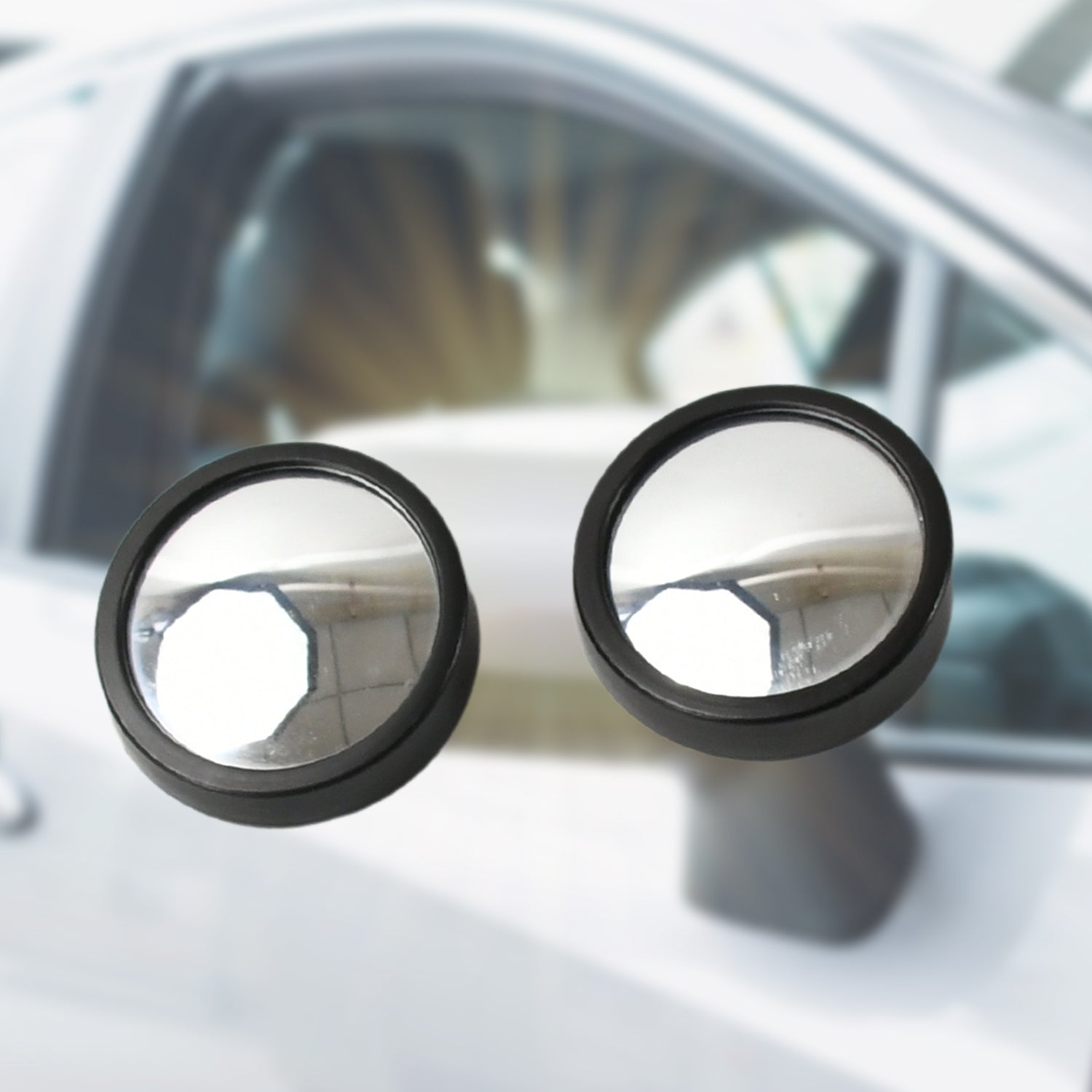 Frameless Car Blind Spot Mirror – 360° Adjustable HD Convex Rearview (2 Pcs Set)