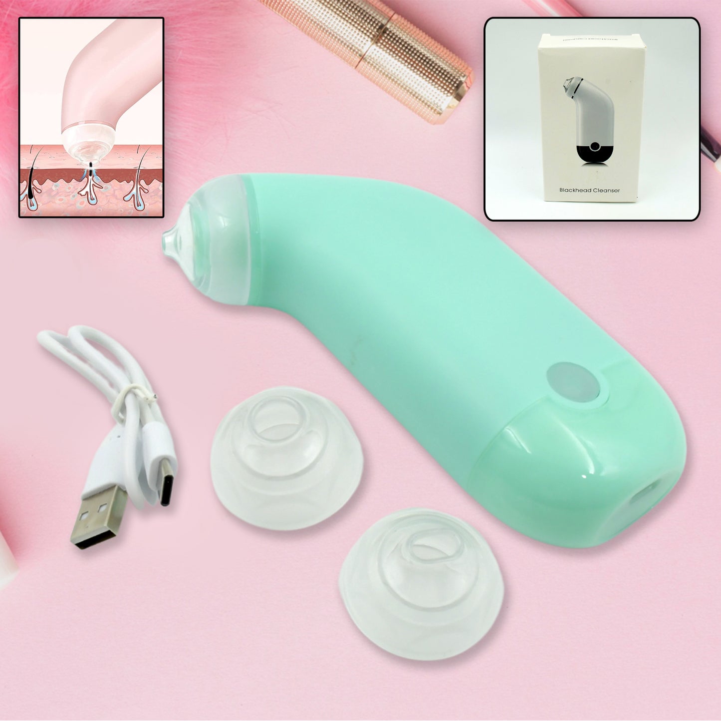 Vacuum Blackhead Remover – Deep Pore Cleanser & Facial Lifting Massager | Mini Handheld Spot Reduction Tool for Skincare