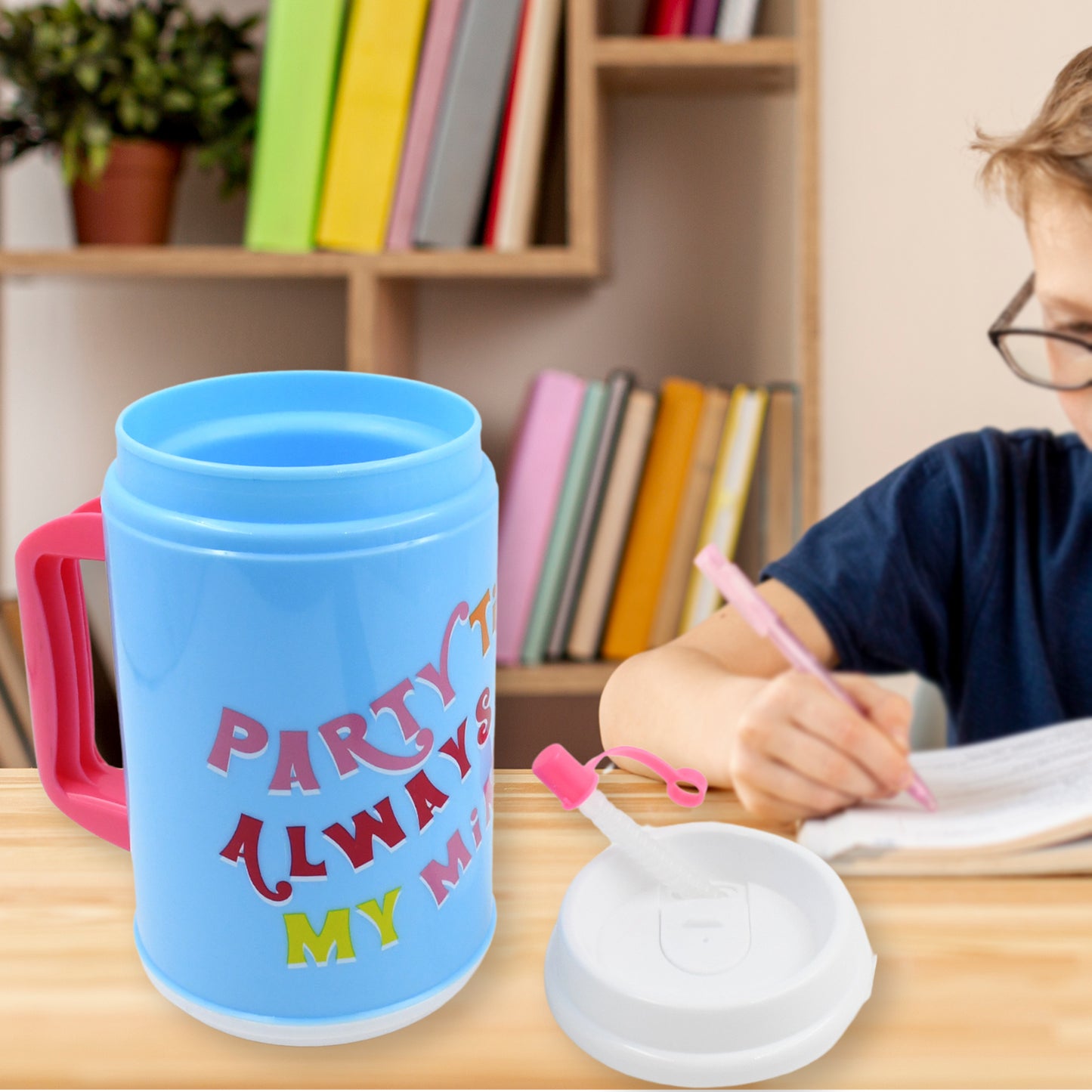 Insulated Mug with Lid & Straw – 709ml Leakproof Travel Cup ☕❄️🚰