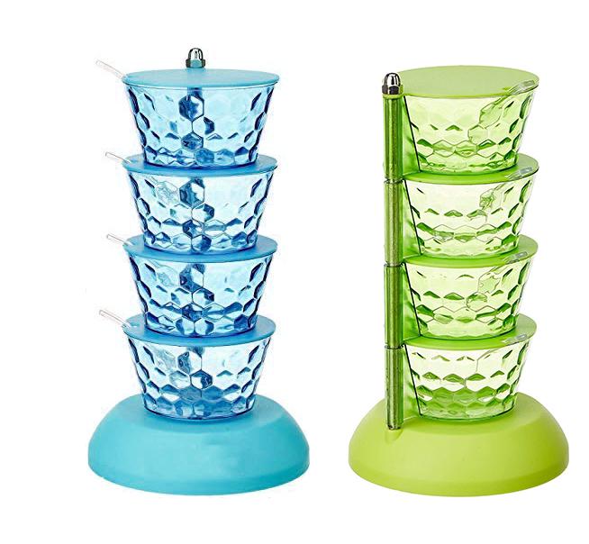 4-in-1 Multipurpose 360° Rotating Pickle Rack Container – Kitchen Organizer