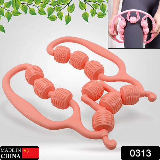 10-Wheel Muscle Massage Roller – Relieve Soreness & Improve Blood Flow | Drop-Shaped Fitness Roller for Leg & Body Pain Relief