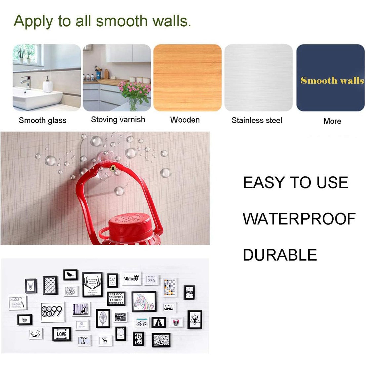 🔩 Self-Adhesive Hooks – Sticker Screw, Nut & Bolt Style (4 Pcs Set)