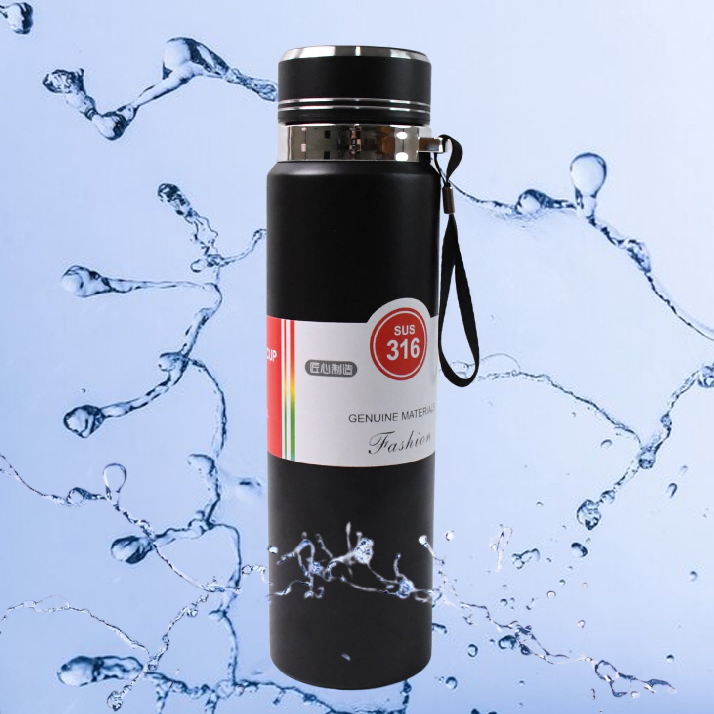 1000ml Stainless Steel Double Wall Insulated Water Bottle – Leak-Proof & Durable
