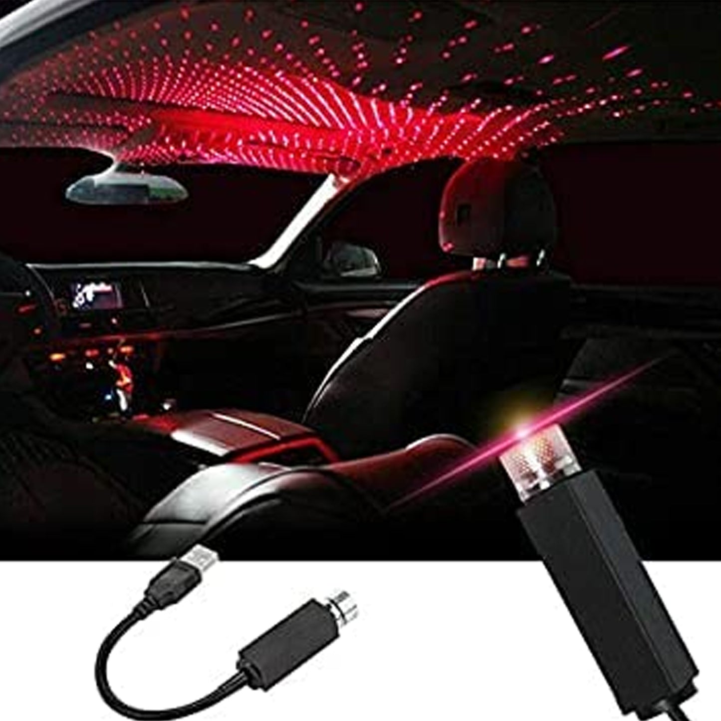 USB Star Projector Night Light – Adjustable Romantic Car & Room Decor 🌟
