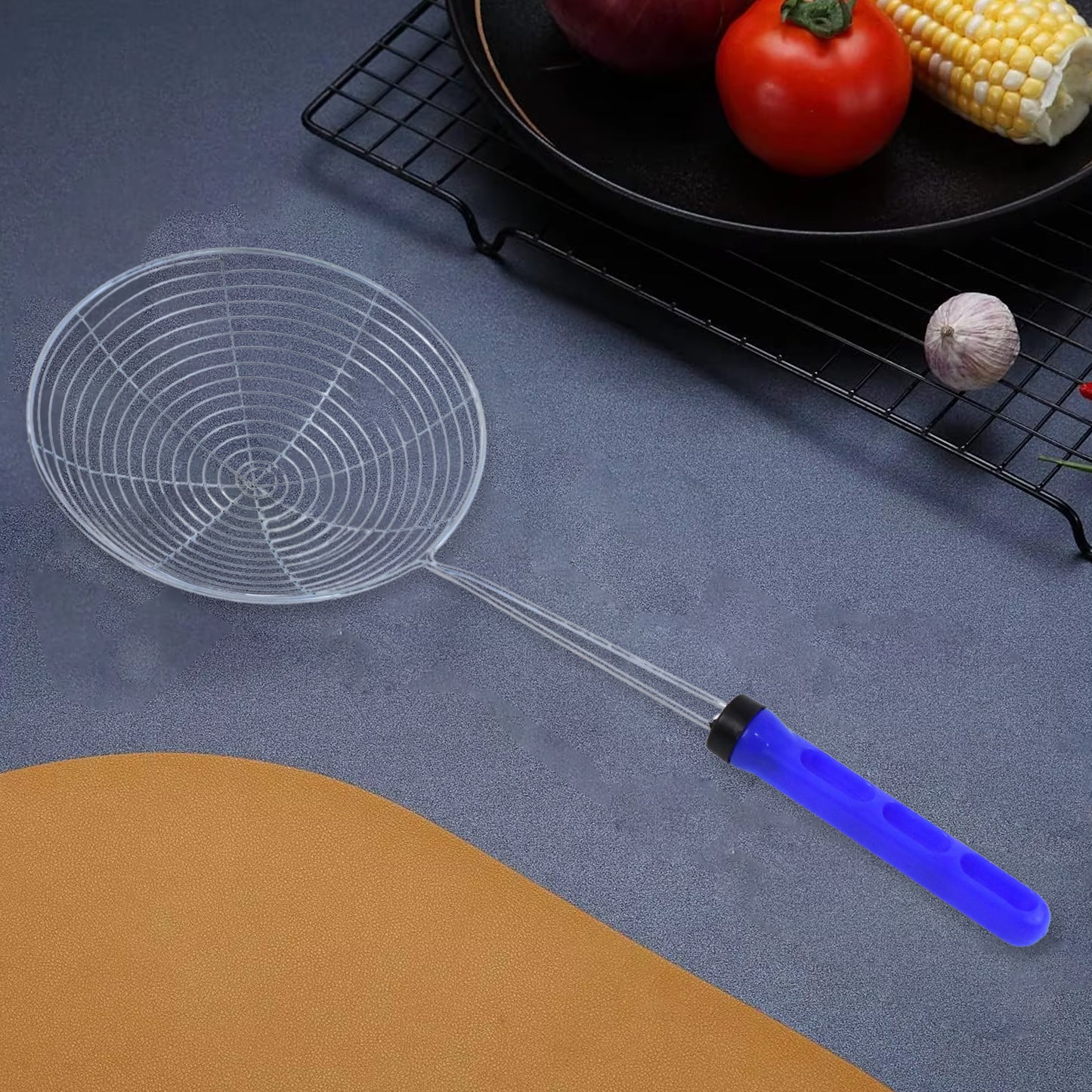 Stainless Steel Deep Fry Strainer – Large, Durable & Heat-Resistant 🍟🔥
