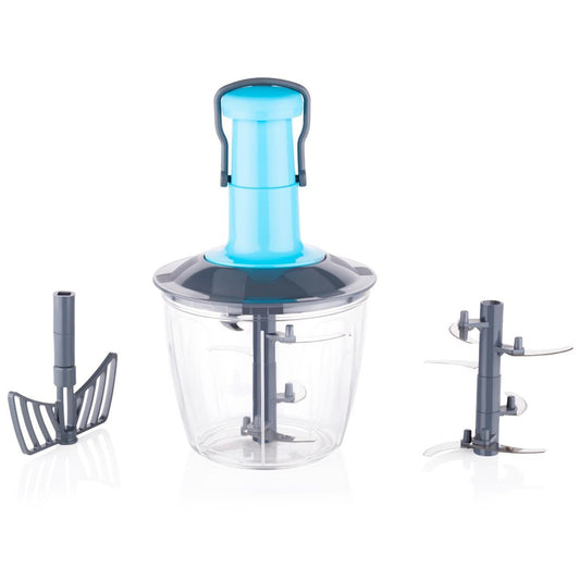 6-Blade Manual Hand-Press Vegetable Chopper – 1100ml, Fast & Easy Chopping 🥕🔪✨