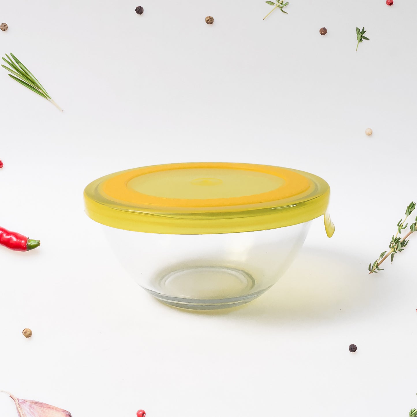 Dazzle Glass Bowl Set – 3-Piece Mixing & Storage Bowls with Lids