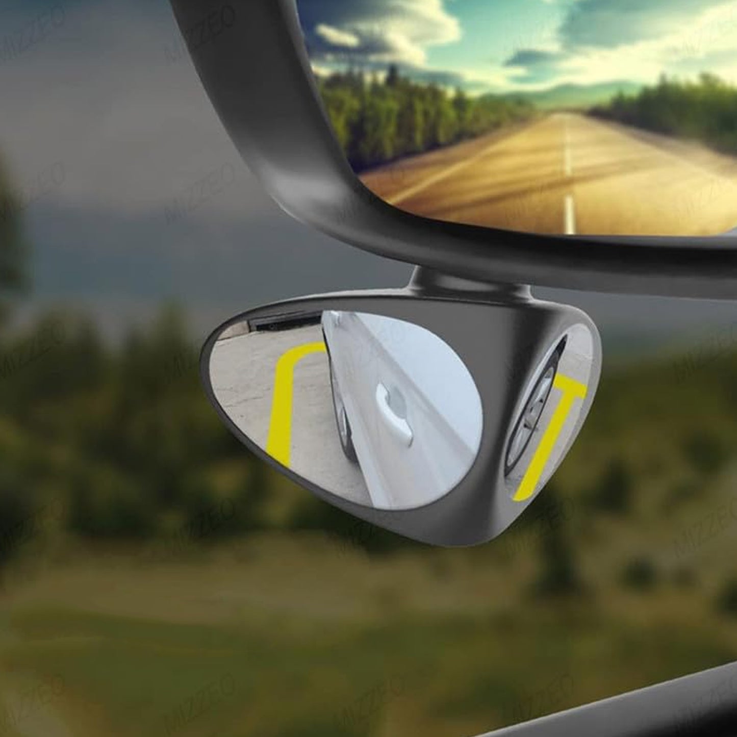 2-in-1 Car Blind Spot Mirror – 360° Adjustable HD Glass for Safe Driving 🚗🪞🔄