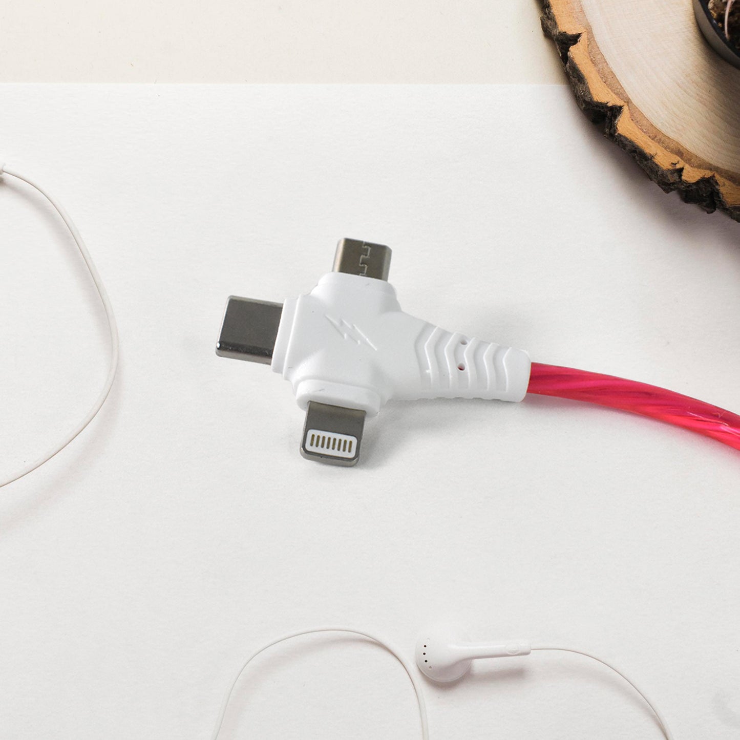 3-in-1 Charging Cable – Light Up Fast Charger for iPhone, Android & USB-C | 1 PC