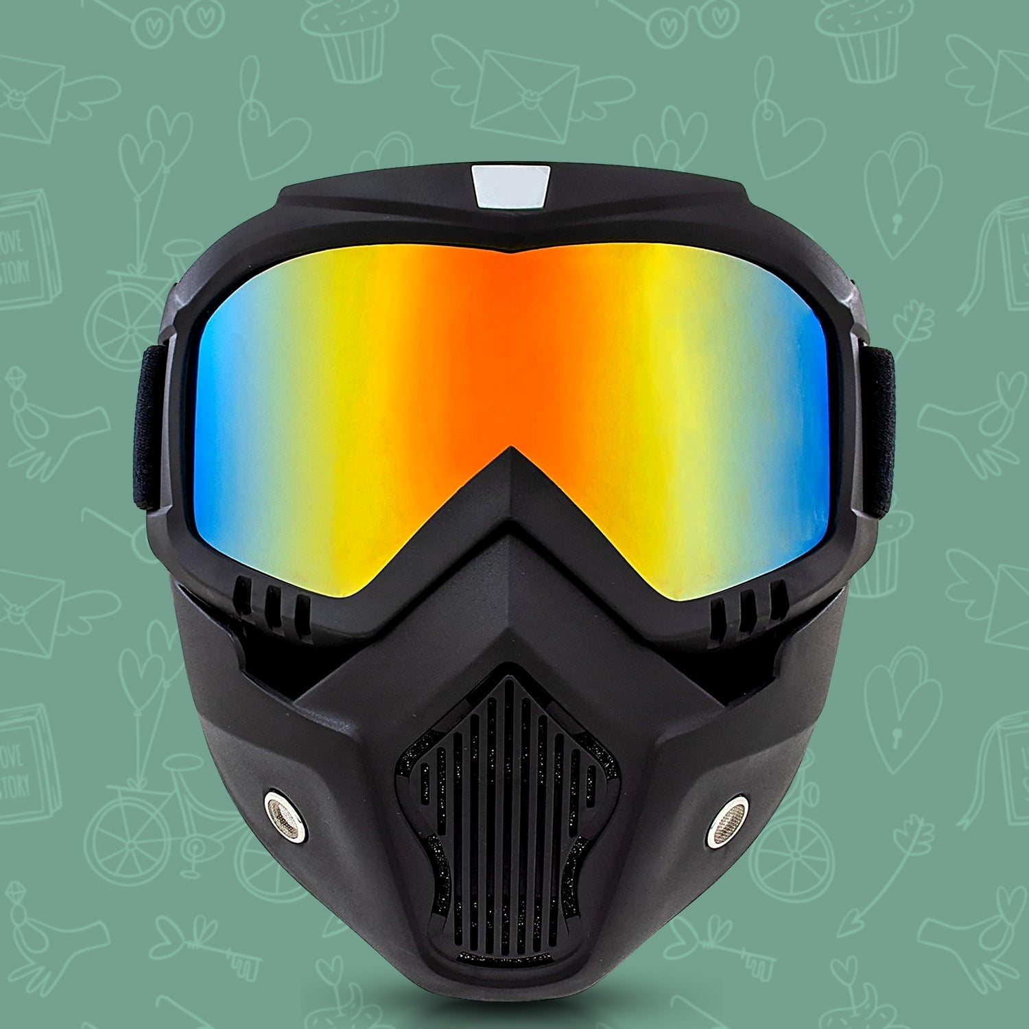 Motorcycle Off-Road Goggles – Windproof Helmet Goggles with Mask