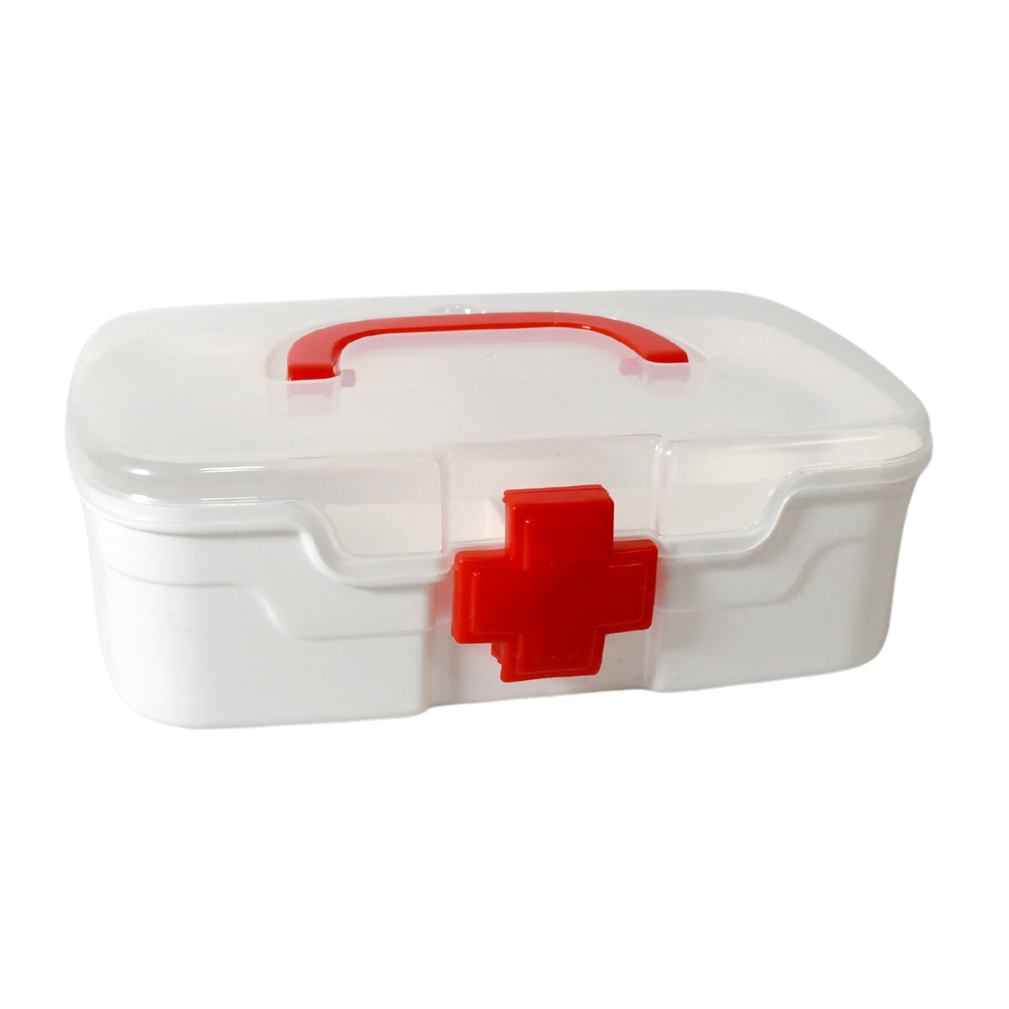 Multi-Purpose Medical Storage Box with Handle & Detachable Tray | Transparent First Aid Organizer – 1 Pc