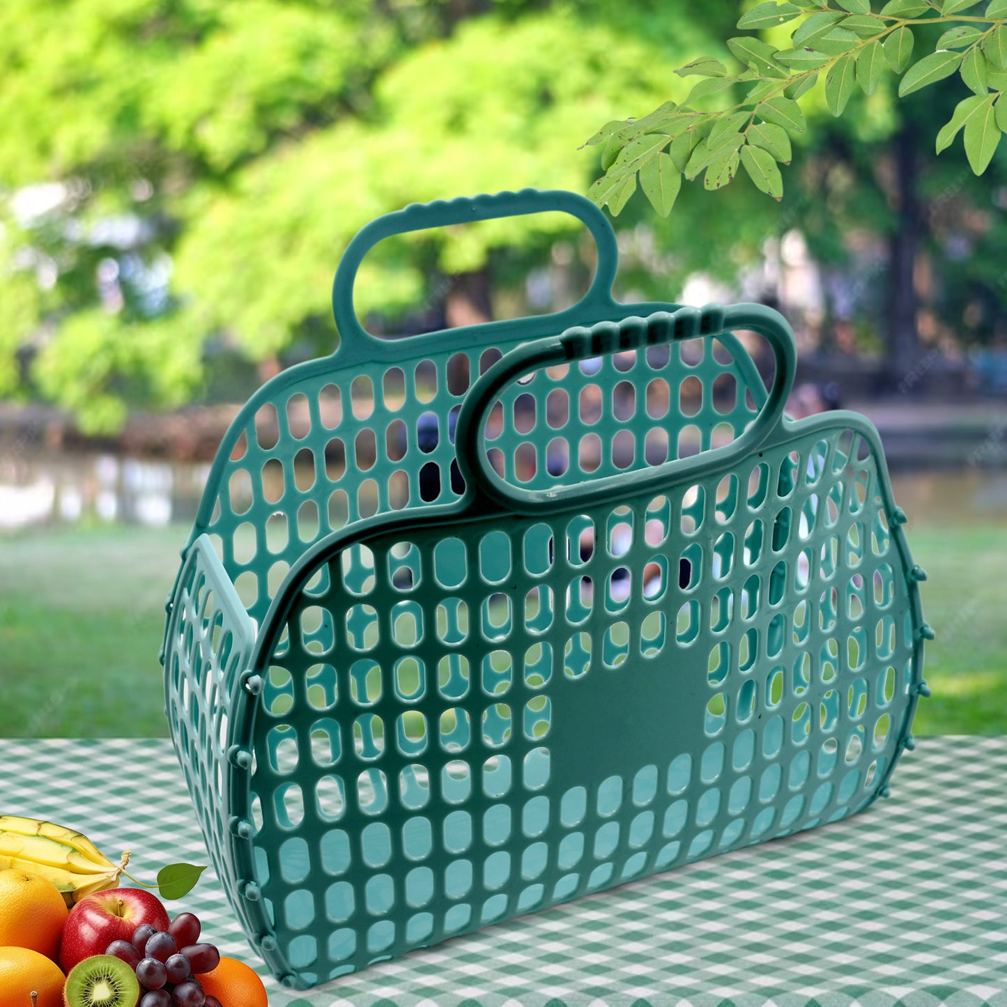 Grocery & Vegetable Foldable Smiley Shopping Bag | Non-Woven Fabric Tote Bag