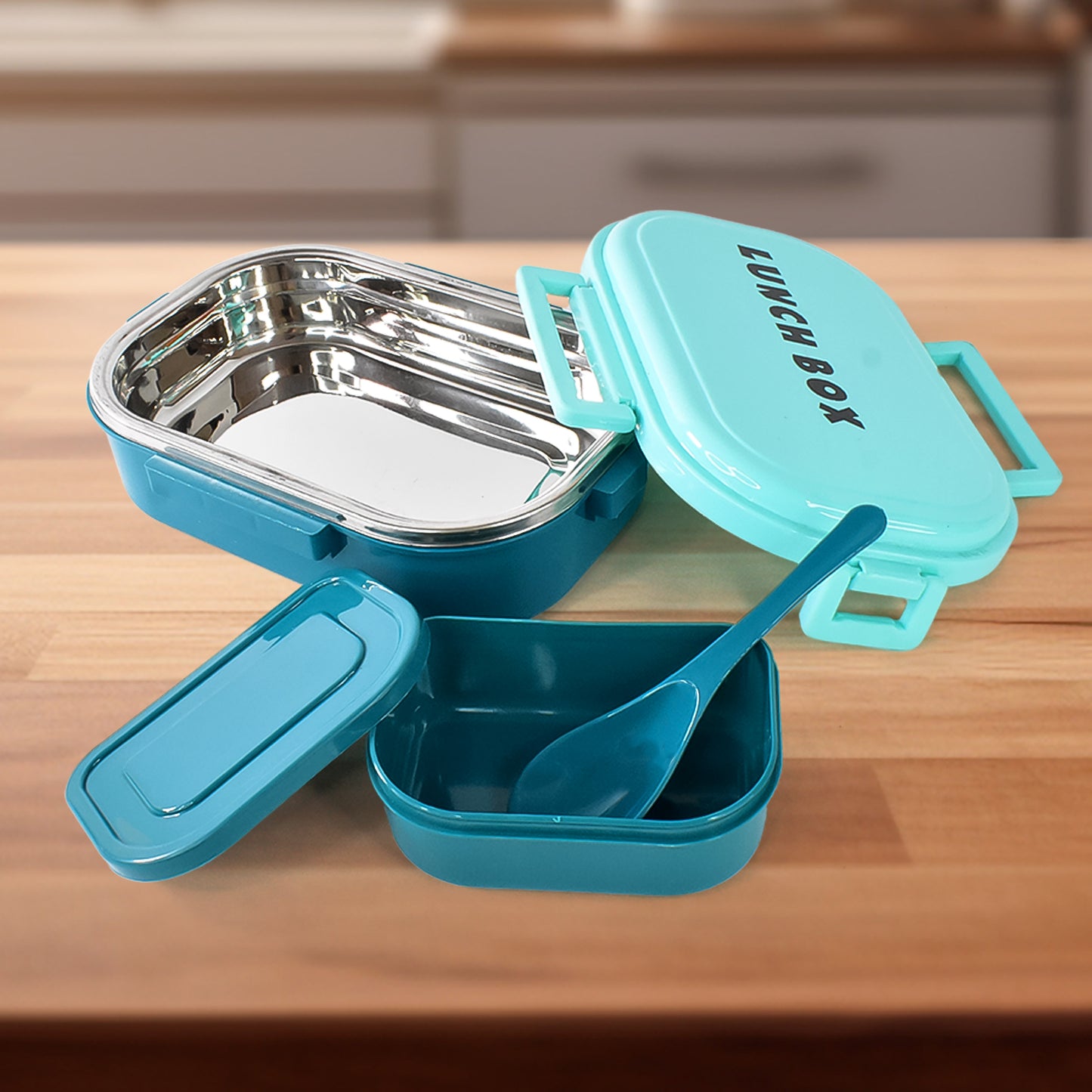 3-in-1 Stainless Steel Lunch Box – Leakproof, Insulated & Includes Spoon 🍱🔥❄️