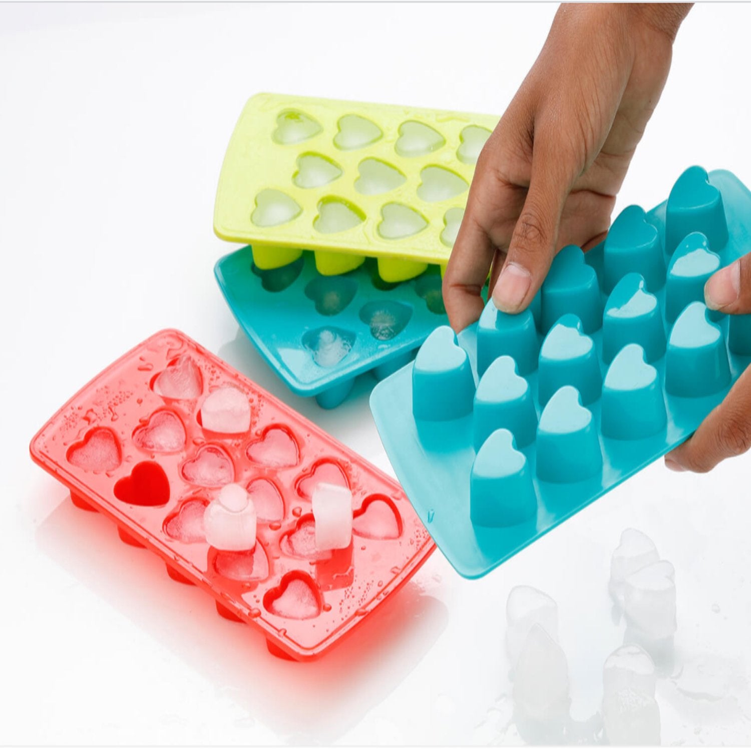 Heart-Shaped Ice Cube Tray – Flexible & Easy-Release Silicone Mold