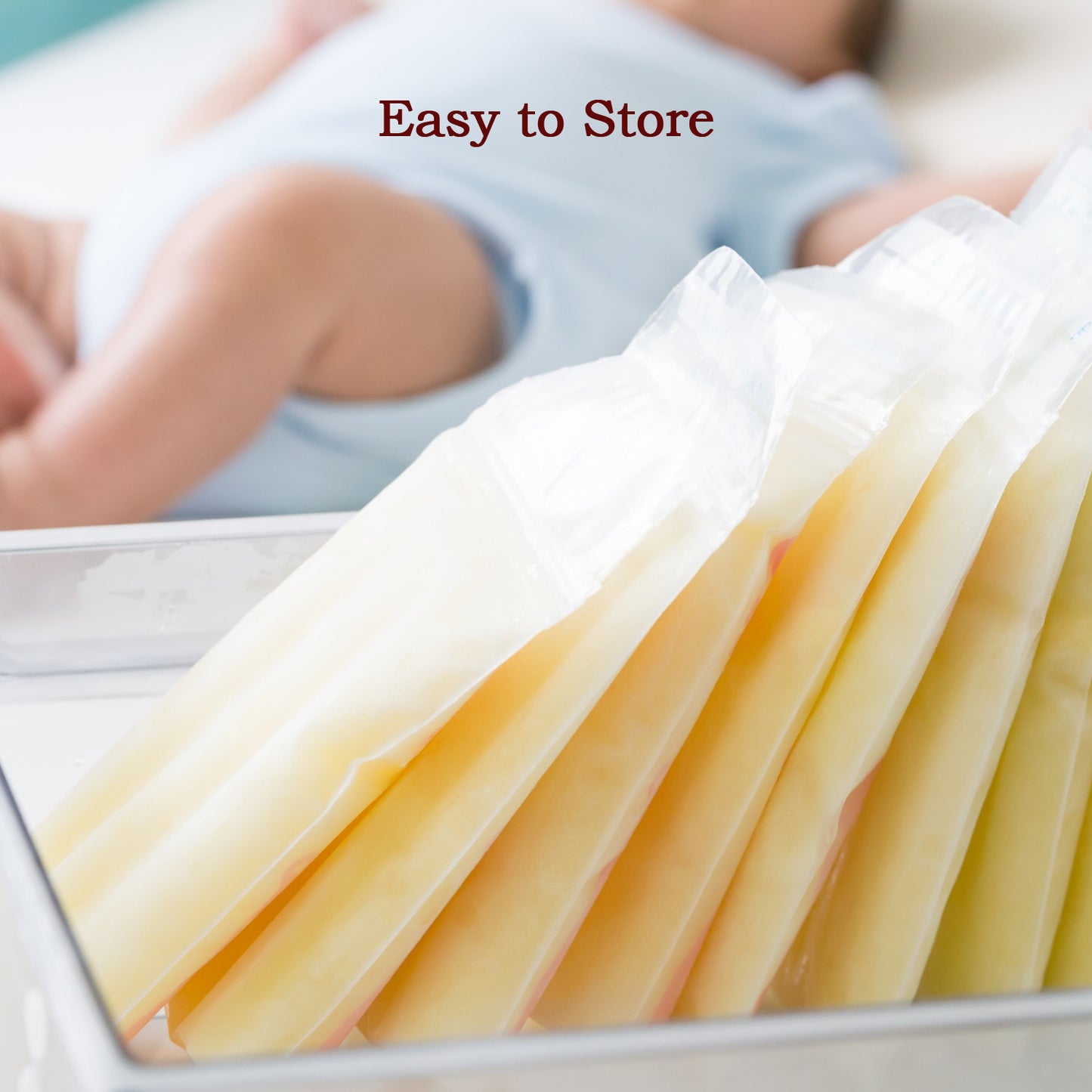 🍼 Breastmilk Storage Bags – Double Zipper Seal (1 Pc)