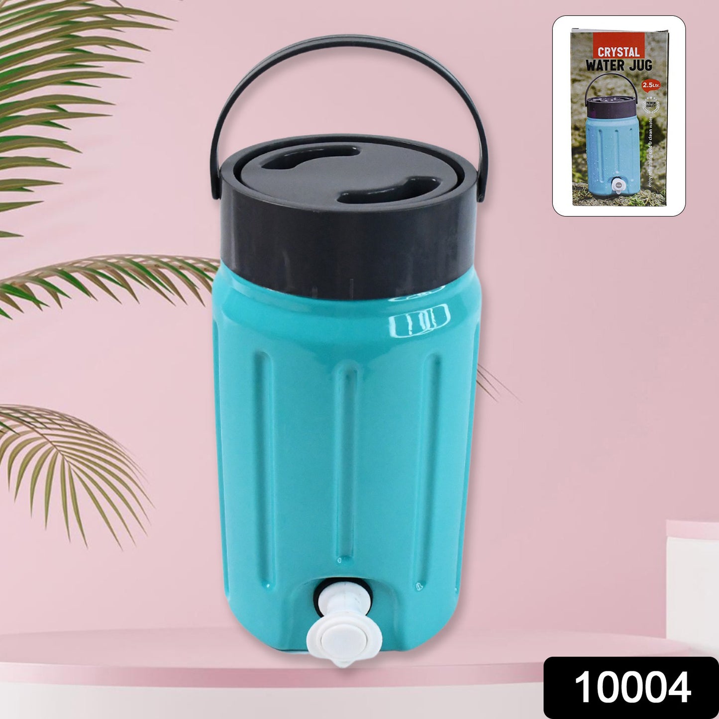 2.5L Insulated Water Jug with Tap – Leakproof Travel Cooler for Hot & Cold Drinks 💧❄️🔥