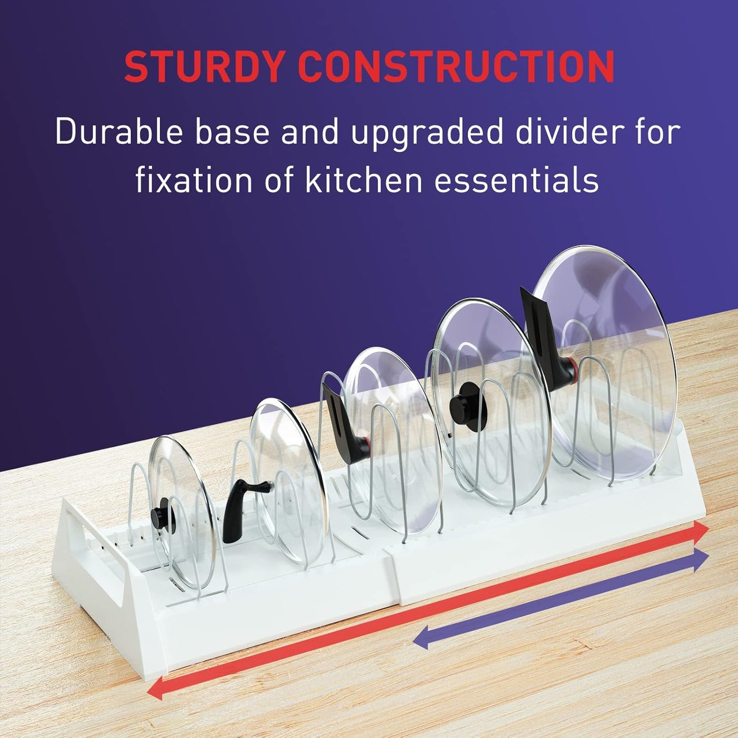 Adjustable Pots & Pans Organizer Rack – Space-Saving Under Cabinet Storage 🏡🔧
