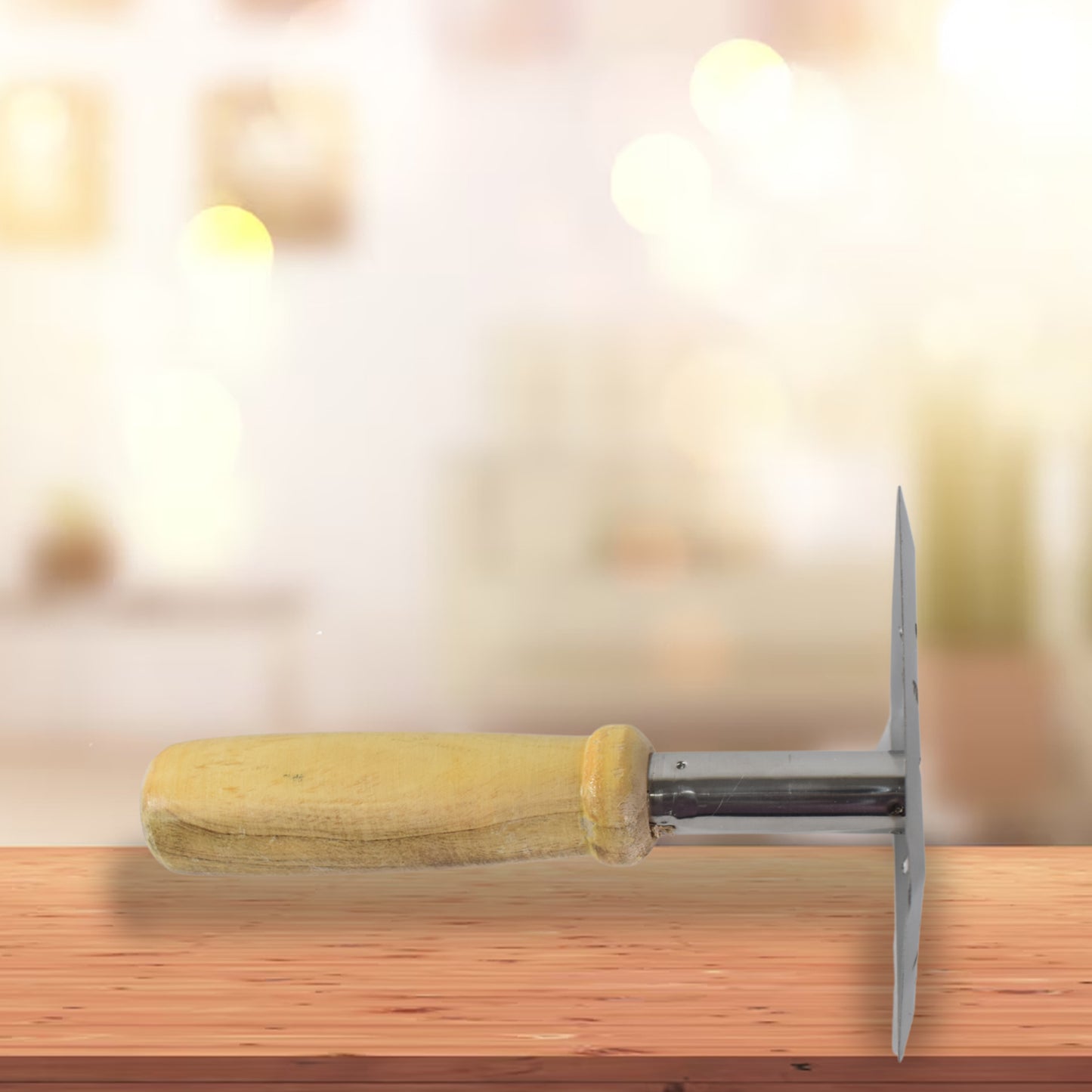 Premium Wooden Handle Stainless Steel Potato Masher – Durable & Ergonomic