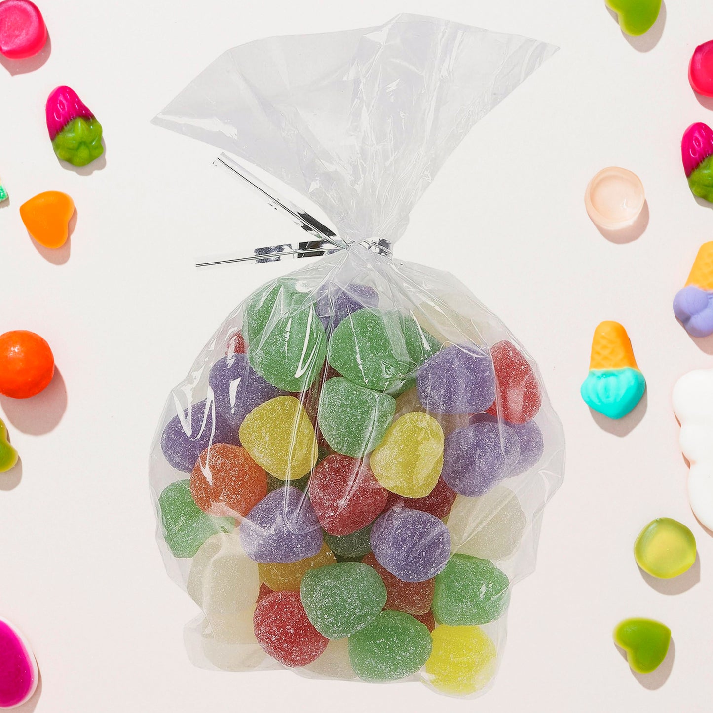 50-Piece Clear Cookie & Treat Bags – Flat Gift Bags for Snacks & Favors