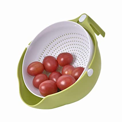 Multi-Functional Fruit & Vegetable Washing Bowl with Strainer & Handle