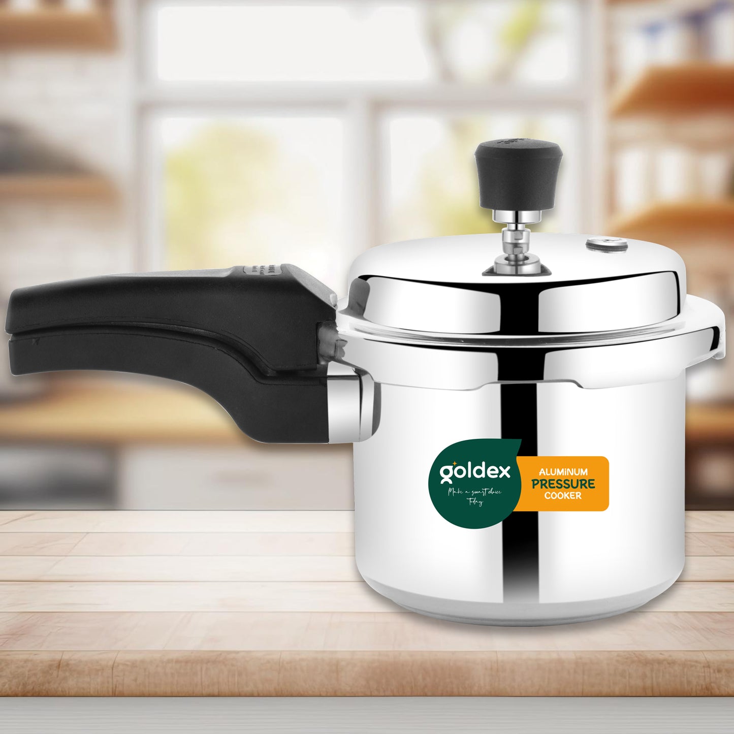 🍲 Aluminium Classic Goldex Pressure Cooker with Outer Lid – 1.5 Litres