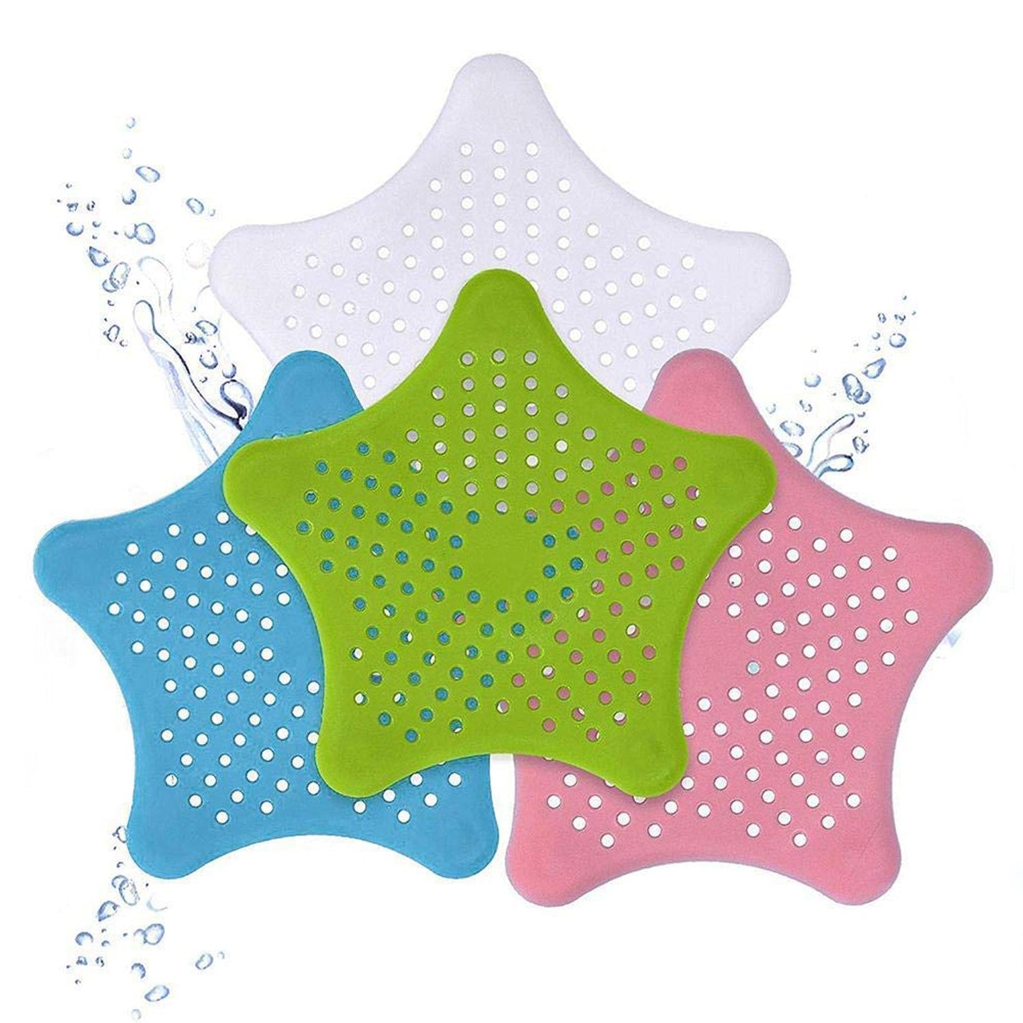 Star-Shaped Suction Cup Sink Drain Strainer | Hair Stopper & Filter for Kitchen & Bathroom (1 PC)