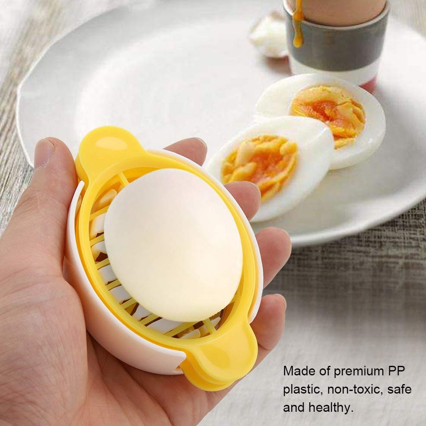 3-in-1 Egg Slicer | Boiled & Preserved Egg Slicer for Home & Restaurant Kitchen