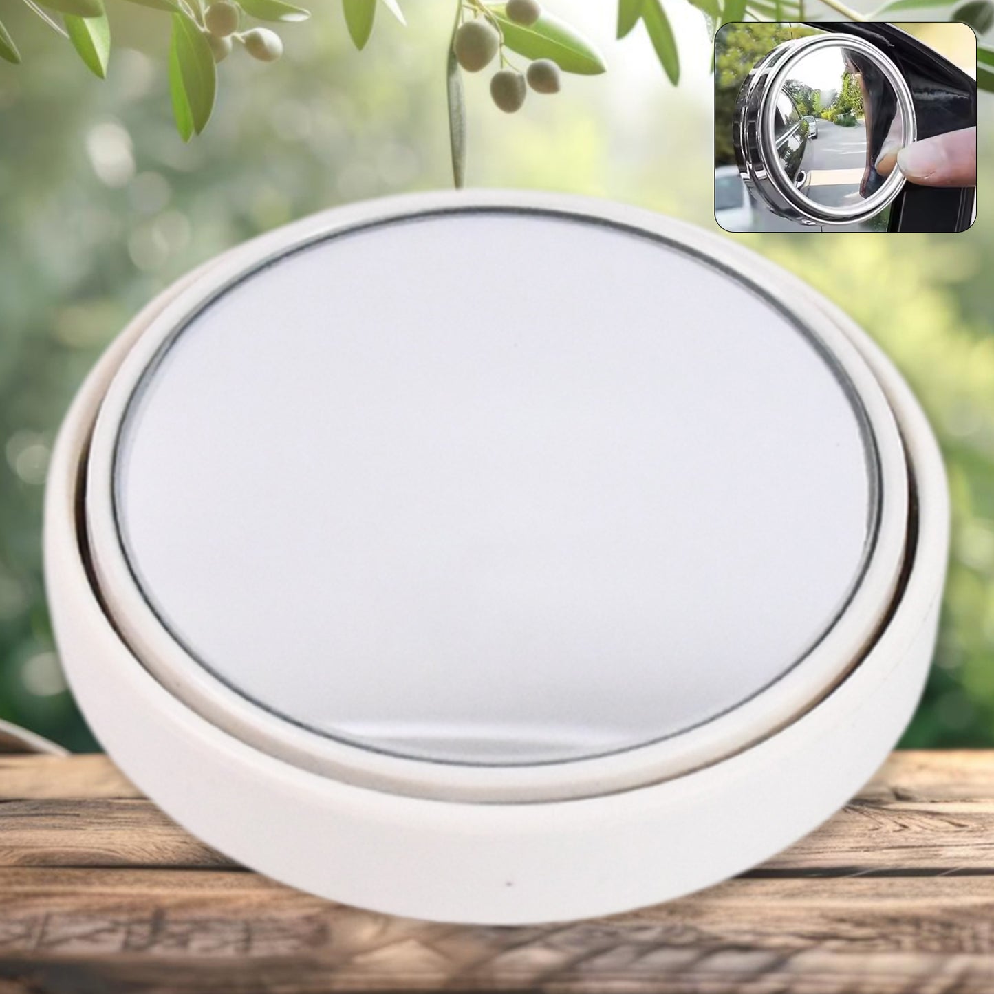 Round HD Blind Spot Mirror for Cars – 360° Adjustable Side Mirror Add-On 🚗🪞🔄