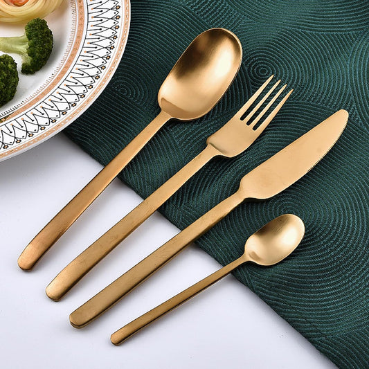 24-Piece Gold Cutlery Set – Elegant Flatware with Gift Box 🎁✨🍴