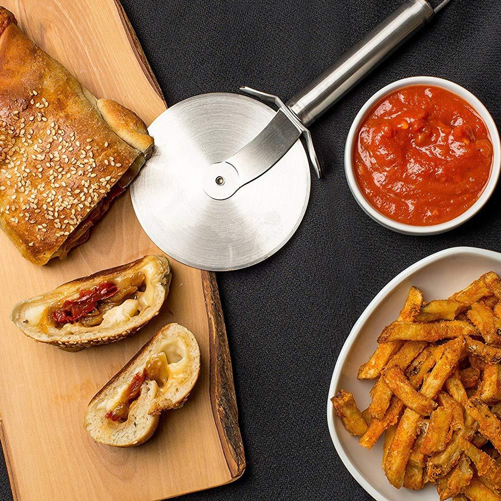 Stainless Steel Pizza Cutter | Pastry & Sandwich Cutter for Precision Slicing