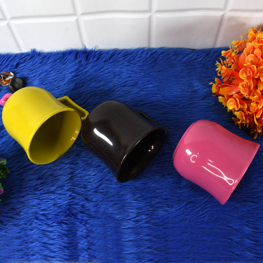 ☕ Premium Plastic Coffee/Tea Mug with Handle – Mix Color (1 Pc, with Color Box)