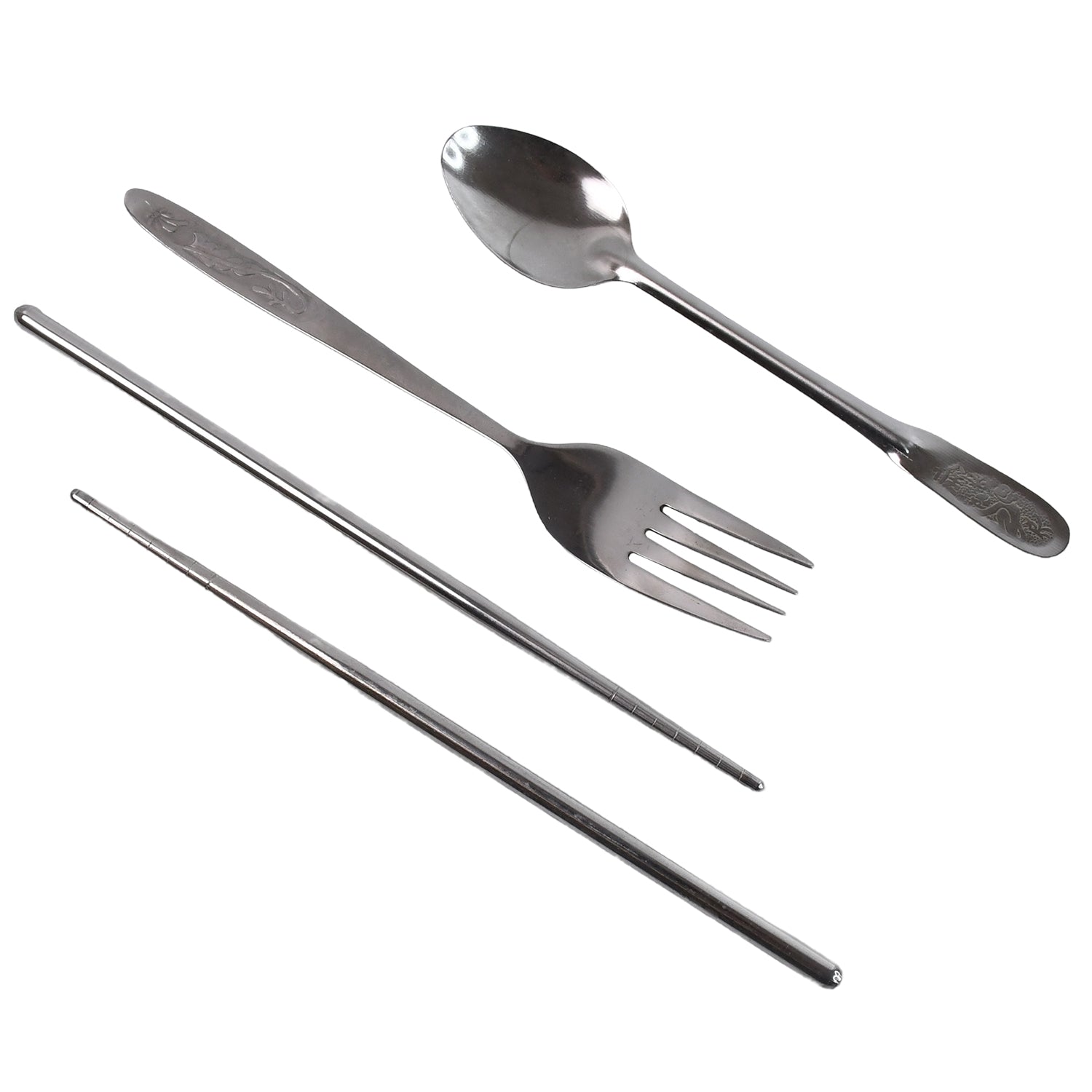Portable Travel Utensils Set – 4-Piece Camping Cutlery with Case 🍴🌍