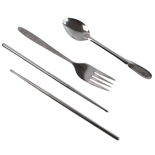 Portable Travel Utensils Set – 4-Piece Camping Cutlery with Case 🍴🌍
