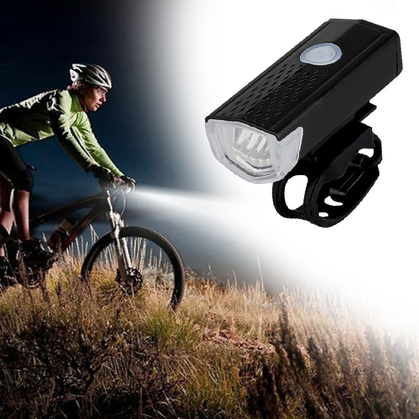 USB Rechargeable Bicycle Light Set – 400 Lumen Super Bright Headlight 🚴‍♂️💡