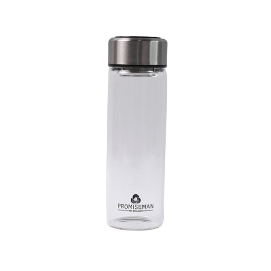 Outdoor Sport Glass Water Bottle with Steel Lid – 500ml