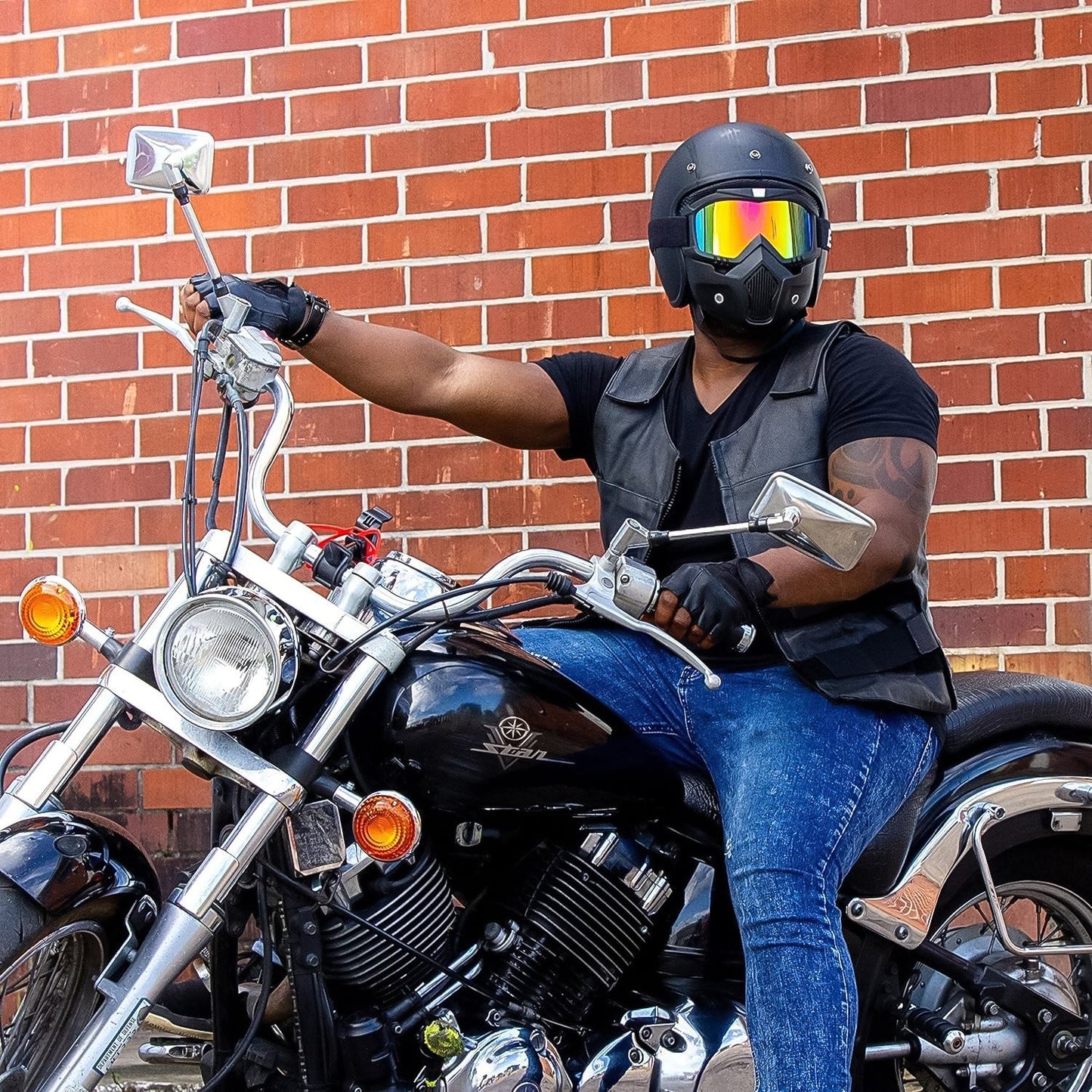 Motorcycle Off-Road Goggles – Windproof Helmet Goggles with Mask