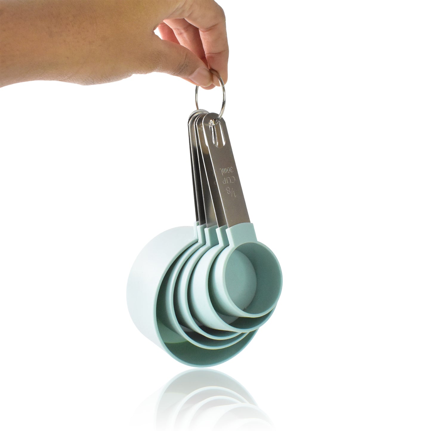 5-Piece Stainless Steel & Plastic Measuring Cups Set – Precise & Durable ⚖️🥄