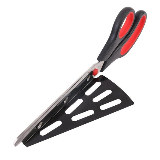 Stainless Steel Pizza Cutter Scissors with Removable Spatula – Easy & Mess-Free Slicing