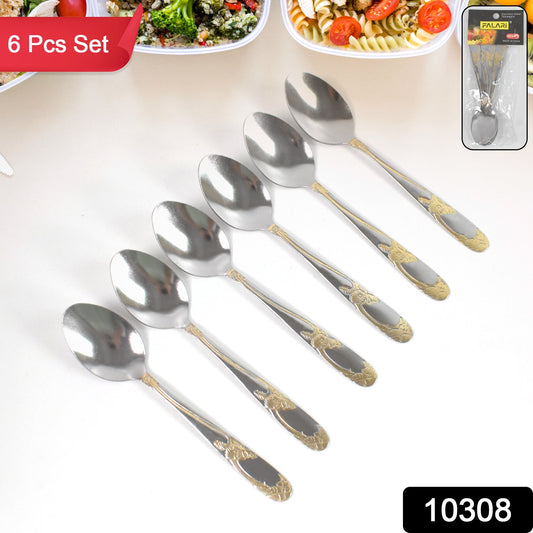 Stainless Steel Baby Spoon Set – 6-Piece Table Spoon Set for Kids & Toddlers