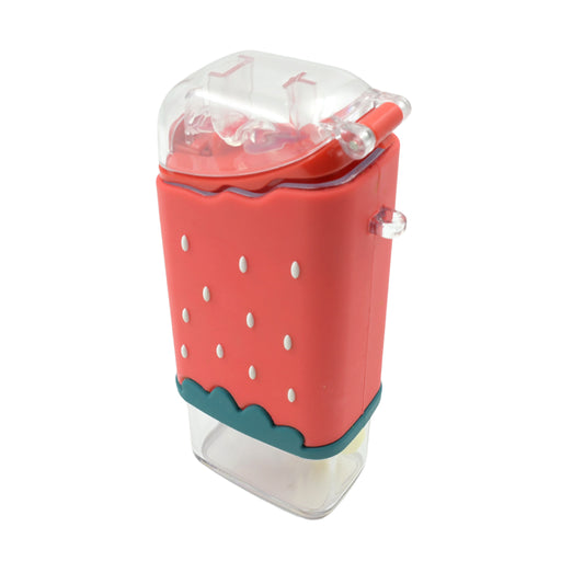 Cute Ice Cream-Shaped Kids Water Bottle – 300ml Leakproof Bottle with Straw & Strap