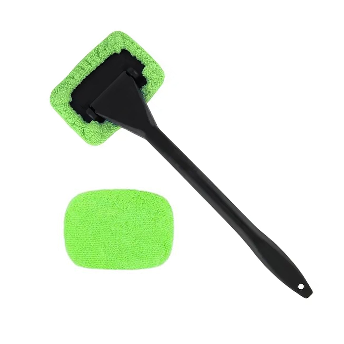Windshield Glass Cleaner Wiper with Extra Microfiber Cloth – 38cm Long Handle 🧽🚗🪟